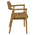 Πολυθρόνα Denverone Pakoworld Φυσικό Teak Ξύλο-Banana Σχοινί 57x54x79εκ