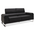 Καναπές Shea Pakoworld 3θέσιος pu Μαύρο-Inox 198x80x87εκ