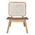 Καρέκλα Viborg Pakoworld Φυσικό Teak Ξύλο-Φυσικό Rattan 60x75x87εκ