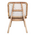 Καρέκλα Viborg Pakoworld Φυσικό Teak Ξύλο-Φυσικό Rattan 60x75x87εκ