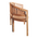 Παγκάκι Τριθέσιο Coren Pakoworld Φυσικό Teak Ξύλο 150x61x87εκ