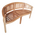 Παγκάκι Τριθέσιο Coren Pakoworld Φυσικό Teak Ξύλο 150x61x87εκ