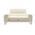 Καναπές Shea Pakoworld 2θέσιος pu Ivory-Inox 158x80x87εκ