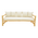 Καναπές Roziana Pakoworld Φυσικό Teak Ξύλο 210x100x80εκ