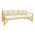 Καναπές Roziana Pakoworld Φυσικό Teak Ξύλο 210x100x80εκ