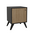 Κομοδίνο Flipter Pakoworld Μελαμίνης oak-Μαύρο 40x40x55εκ