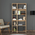 Βιβλιοθήκη Alkathi Pakoworld σε oak Απόχρωση 77x22x160εκ