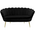 Καναπές 2θέσιος Daimon Pakoworld Βελούδο Μαύρο 134x70x77εκ