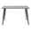 Τραπέζι Cuba Pakoworld mdf Γκρι Cement-Μαύρο 120x80x76εκ