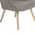 Πολυθρόνα Fluffy Pakoworld Ύφασμα Γκρι-Πόδι Rubberwood Φυσικό 75x69x96εκ