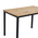 Τραπέζι Witte Pakoworld Mdf/metal σε Sonoma Απόχρωση με Λευκο Πόδι 110x70x76εκ
