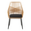 Πολυθρόνα Tanish Pakoworld Rattan Φυσικό-Πόδι Μαύρο Μέταλλο 58x58.5x87εκ