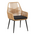 Πολυθρόνα Tanish Pakoworld Rattan Φυσικό-Πόδι Μαύρο Μέταλλο 58x58.5x87εκ