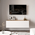 Έπιπλο Τηλεόρασης Επιτοίχιο Serit Pakoworld Λευκό-oak 100x31,5x29,5εκ