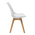 Καρέκλα Gaston Pakoworld pp-pu Λευκό-Φυσικό Πόδι 53.5x48.5x83εκ