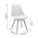 Καρέκλα Gaston Pakoworld pp-pu Λευκό-Φυσικό Πόδι 53.5x48.5x83εκ