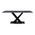 Τραπέζι Tafel Pakoword Sintered Stone Μαύρο με Μεταλλικά Πόδια σε Μαύρη Απόχρωση 180x90x76εκ