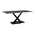 Τραπέζι Tafel Pakoword Sintered Stone Μαύρο με Μεταλλικά Πόδια σε Μαύρη Απόχρωση 180x90x76εκ