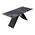 Τραπέζι Meja Pakoword Sintered Stone Μαύρο με Μεταλλικά Πόδια σε Μαύρη Απόχρωση 180x90x76εκ
