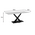 Τραπέζι Tafel Pakoword Sintered Stone Λευκό με Μεταλλικά Πόδια σε Μαύρη Απόχρωση 180x90x76εκ