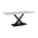 Τραπέζι Tafel Pakoword Sintered Stone Λευκό με Μεταλλικά Πόδια σε Μαύρη Απόχρωση 180x90x76εκ