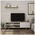 Σύνθετο Σαλονιού Saloon Pakoworld σε Λευκή-oak Απόχρωση 160x35.5x44εκ