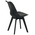 Καρέκλα Gaston i Pakoworld pp-pu σε Μαύρη Απόχρωση 53.5x48.5x81,5εκ