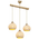 Φωτιστικό Οροφής Τρίφωτο pwl-0973 ii Pakoworld ε27 Χρυσό 50x18x85εκ