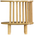 Κομοδίνο Nodial Pakoworld Mdf/bamboo σε Φυσική Απόχρωση Φ40x40εκ