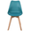 Καρέκλα Gaston Pakoworld pp-pu Μπλε Απόχρωση- Φυσικό Πόδι 58x47x85εκ