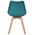 Καρέκλα Gaston Pakoworld pp-pu Μπλε Απόχρωση- Φυσικό Πόδι 58x47x85εκ
