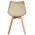 Καρέκλα Gaston Pakoworld pp-pu Taupe Απόχρωση- Φυσικό Πόδι 58x47x85εκ