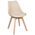 Καρέκλα Gaston Pakoworld pp-pu Taupe Απόχρωση- Φυσικό Πόδι 58x47x85εκ