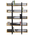 Βιβλιοθήκη Musha Pakoworld Μέταλλο Μαύρο με oak Απόχρωση 120x22x185εκ