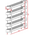 Βιβλιοθήκη Musha Pakoworld Μέταλλο Μαύρο με oak Απόχρωση 120x22x185εκ