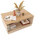 Τραπέζι Monik Pakoworld σε oak-Ανοιχτό Γκρι Απόχρωση 90x56x40εκ