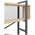Βιβλιοθήκη Fifer Pakoworld σε oak-Μαύρη Απόχρωση 120x28x185εκ