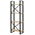 Βιβλιοθήκη Crimson Pakoworld σε oak-Μαύρη Απόχρωση 50x22x150εκ