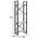Βιβλιοθήκη Crimson Pakoworld σε oak-Μαύρη Απόχρωση 50x22x150εκ