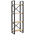 Βιβλιοθήκη Crimson Pakoworld σε oak-Μαύρη Απόχρωση 50x22x150εκ