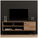 Έπιπλο Τηλεόρασης Wison Pakoworld σε Sonoma Απόχρωση 120x29x50εκ