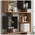 Βιβλιοθήκη Cubix Pakoworld σε Sonoma-Ανθρακί Απόχρωση 90x24,6x171,90εκ