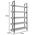 Βιβλιοθήκη Almond Pakoworld σε oak-Μαύρη Απόχρωση 120x29x185εκ