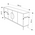 Μπουφές Gora Pakoworld σε Λευκή με Μόκα Απόχρωση  180x35.6x82εκ