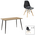 Τραπεζαρία Cuba-Julita Pakoworld σετ 5τεμ mdf Sonoma-Μαύρο-Φυσικό 120x70x76εκ