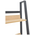 Βιβλιοθήκη Ryder Pakoworld σε oak-Μαύρη Απόχρωση 75x36x185εκ