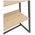 Βιβλιοθήκη Ryder Pakoworld σε oak-Μαύρη Απόχρωση 75x36x185εκ