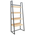 Βιβλιοθήκη Ryder Pakoworld σε oak-Μαύρη Απόχρωση 75x36x185εκ