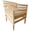 Πολυθρόνα Necorian Paakoworld Teak Ξύλο με pe Rattan σε Φυσική Απόχρωση και Λευκό Μαξιλάρι 80x70x87εκ