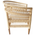 Πολυθρόνα Necorian Paakoworld Teak Ξύλο με pe Rattan σε Φυσική Απόχρωση και Λευκό Μαξιλάρι 80x70x87εκ